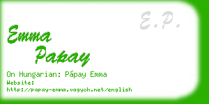 emma papay business card